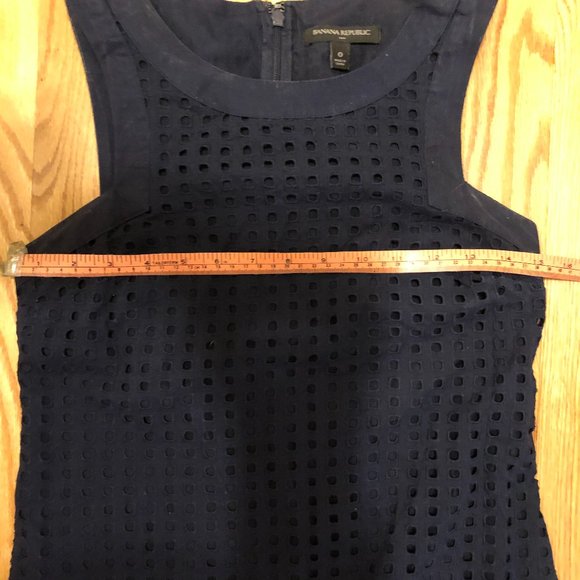Banana Republic Navy Blue Eyelet Dress - Picture 7 of 7